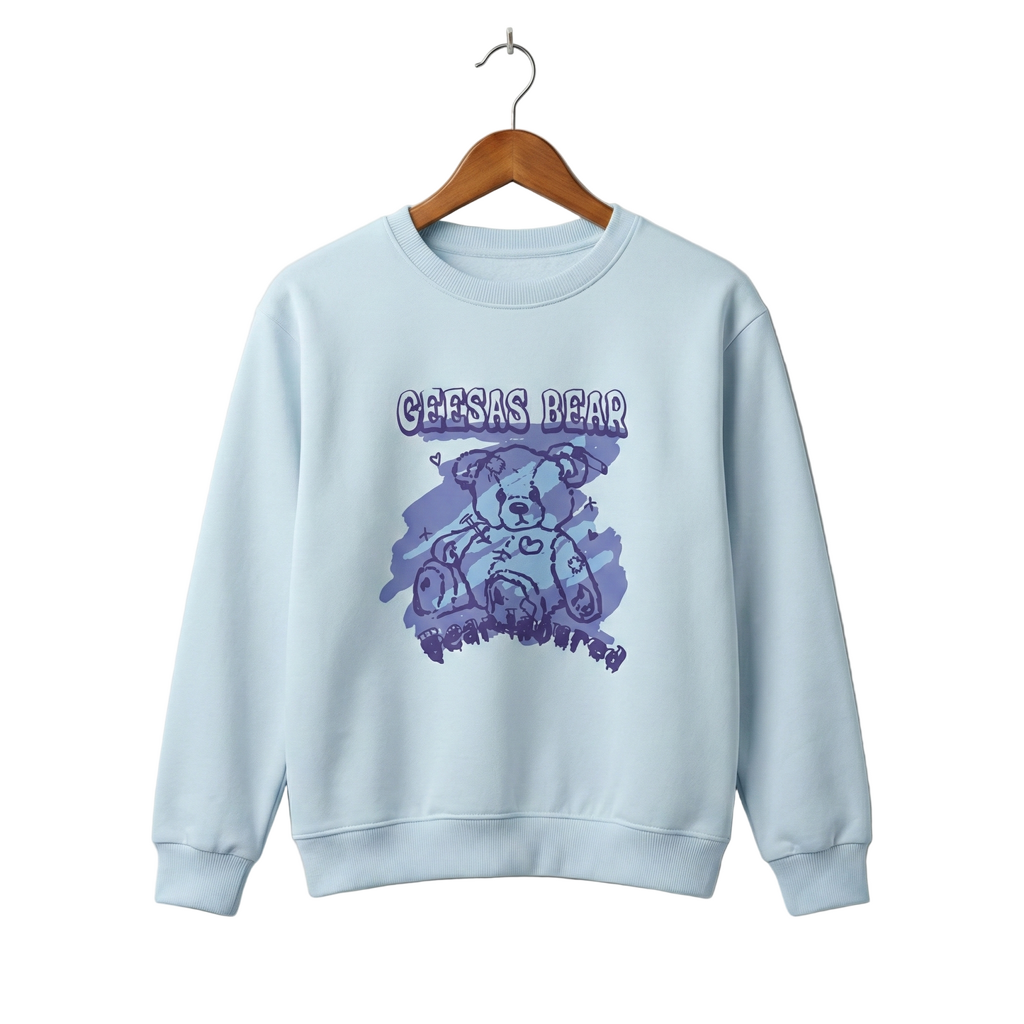 Trendy "Geesas Bear" Graphic Sweatshirt