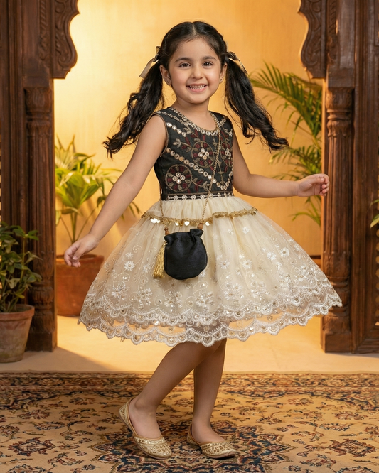 Mirror-Work Festive Frock