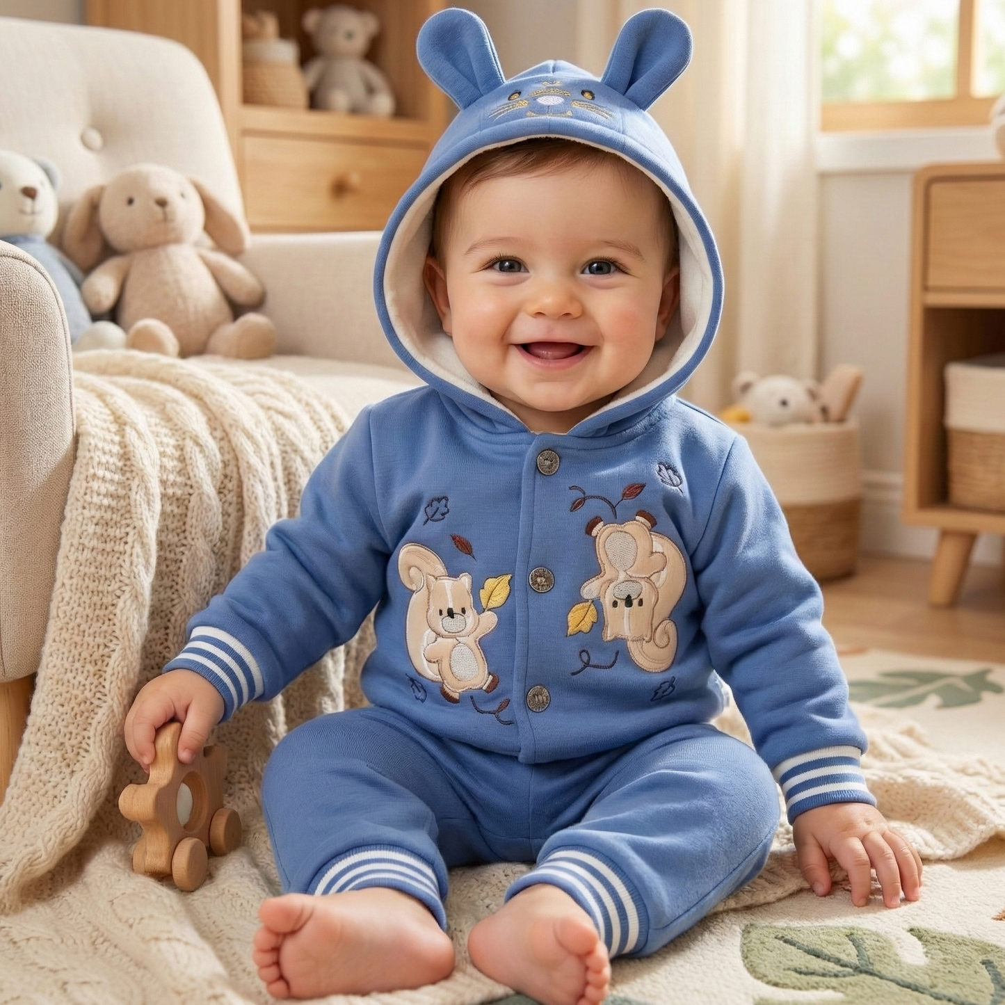 Forest Friend Hooded Romper
