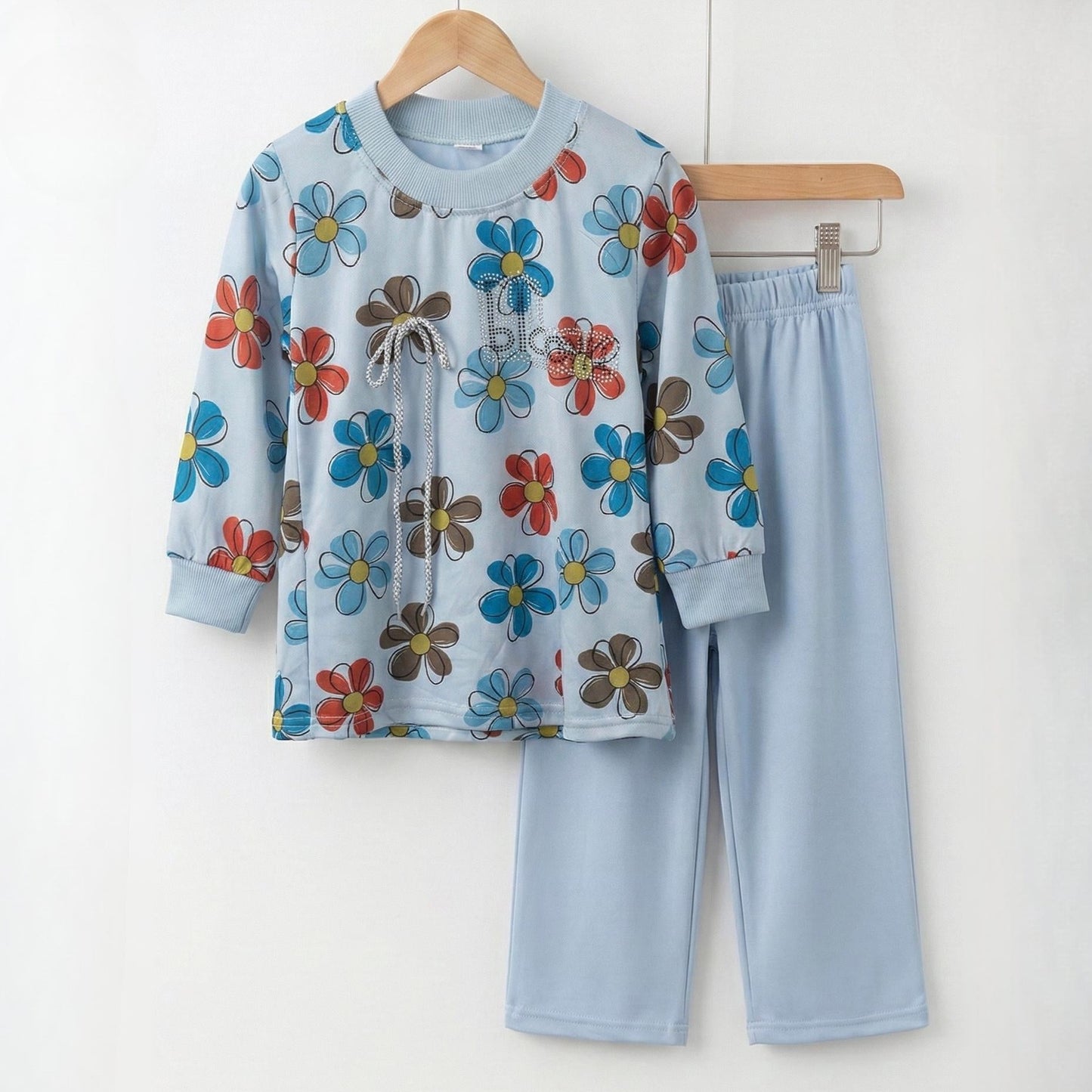 Kids Printed Flower Suit