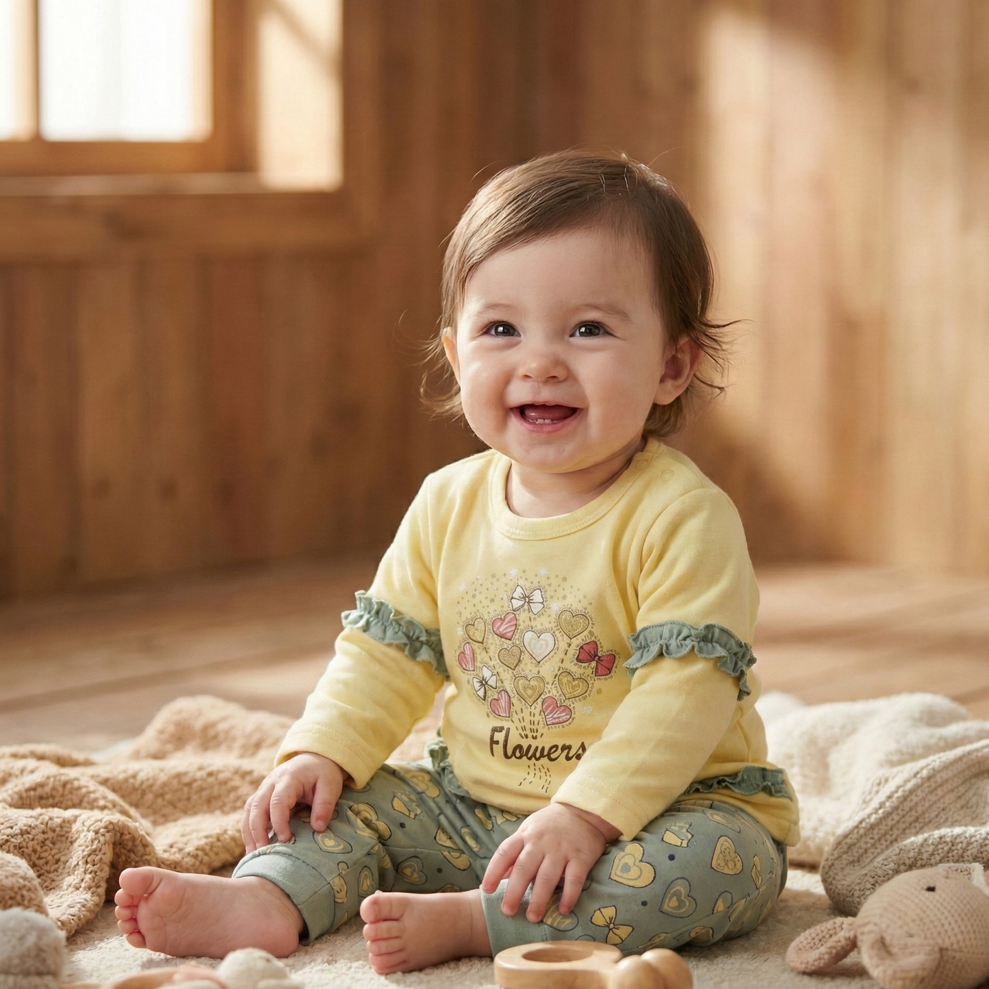 Flowers Heart Balloon Cozy Set