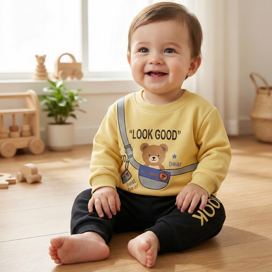 Happy "Look Good" Bear Outfit