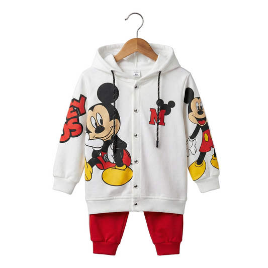 Mickey Mouse Button-Down Hoodie Set