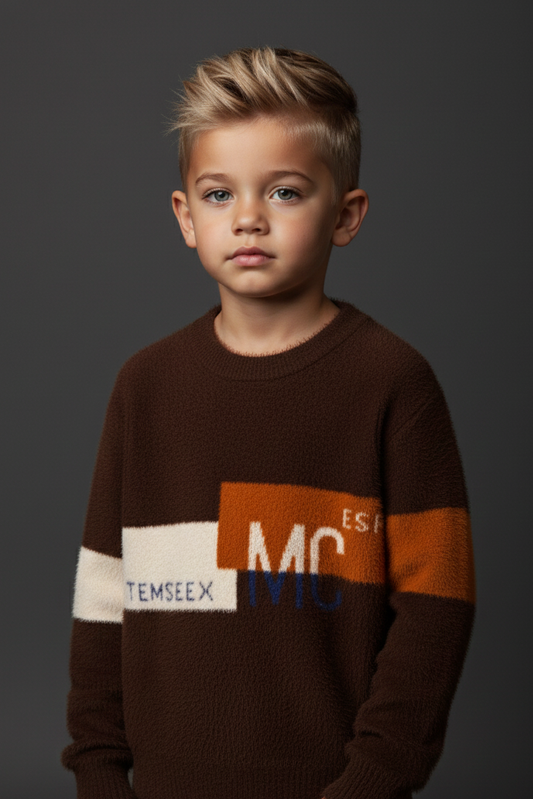 The Color Block Brushed Sweater