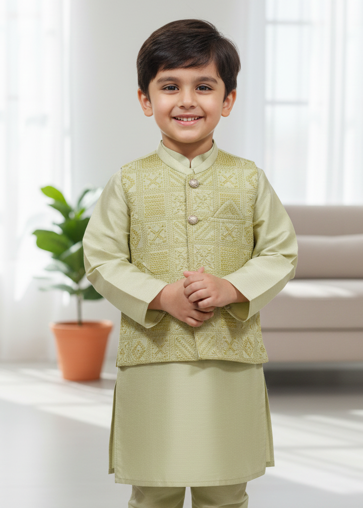 The Elegant Kurta and Waistcoat Set