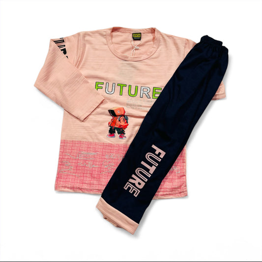 Terry Winter Outfit – Cute Printed Set