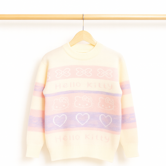 Hello Kitty Striped Knit Sweater! 🎀