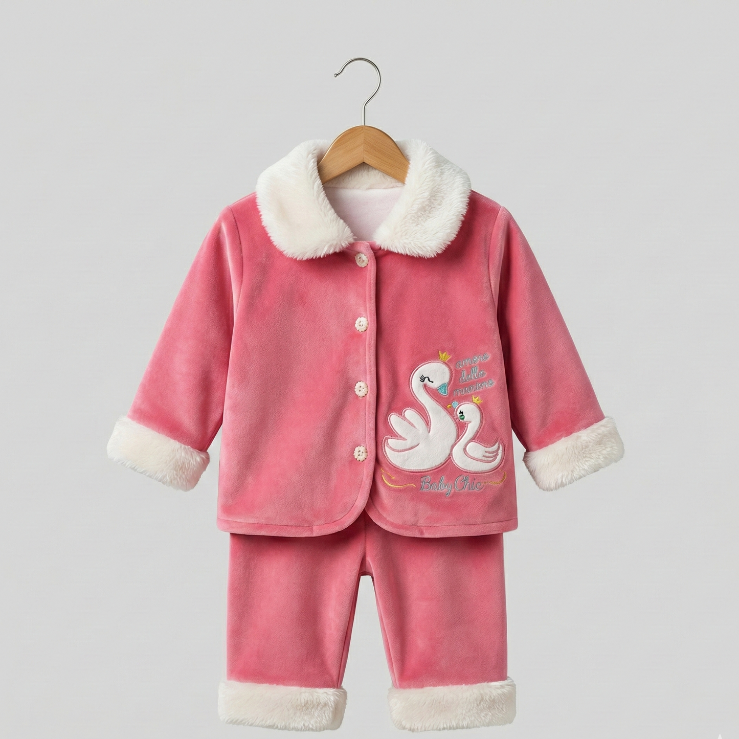 Swan Velvet Winter Suit