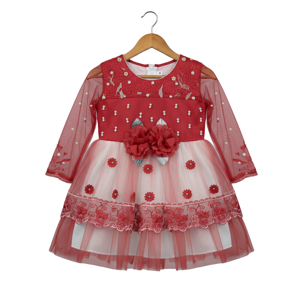 Blush Pink Floral Princess Frock