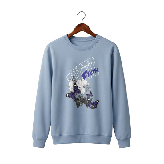 Butterfly Flow Floral  Sweatshirt