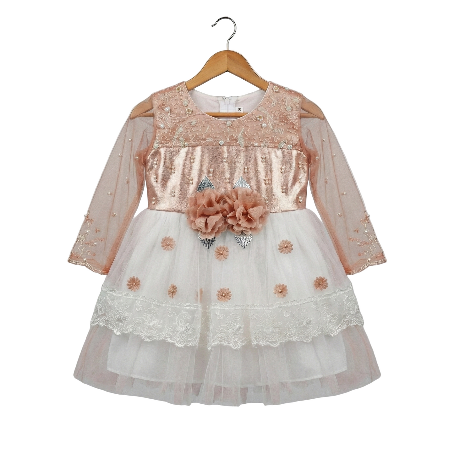 Blush Pink Floral Princess Frock