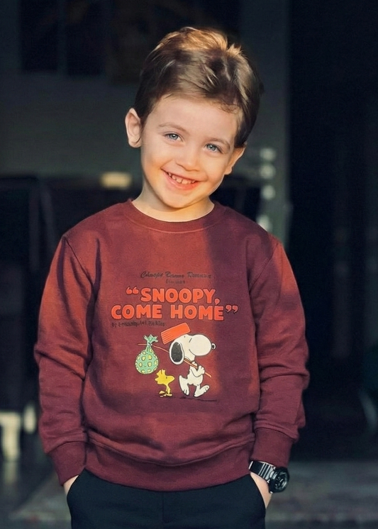 Kids Snoopy "Come Home" Sweatshirt