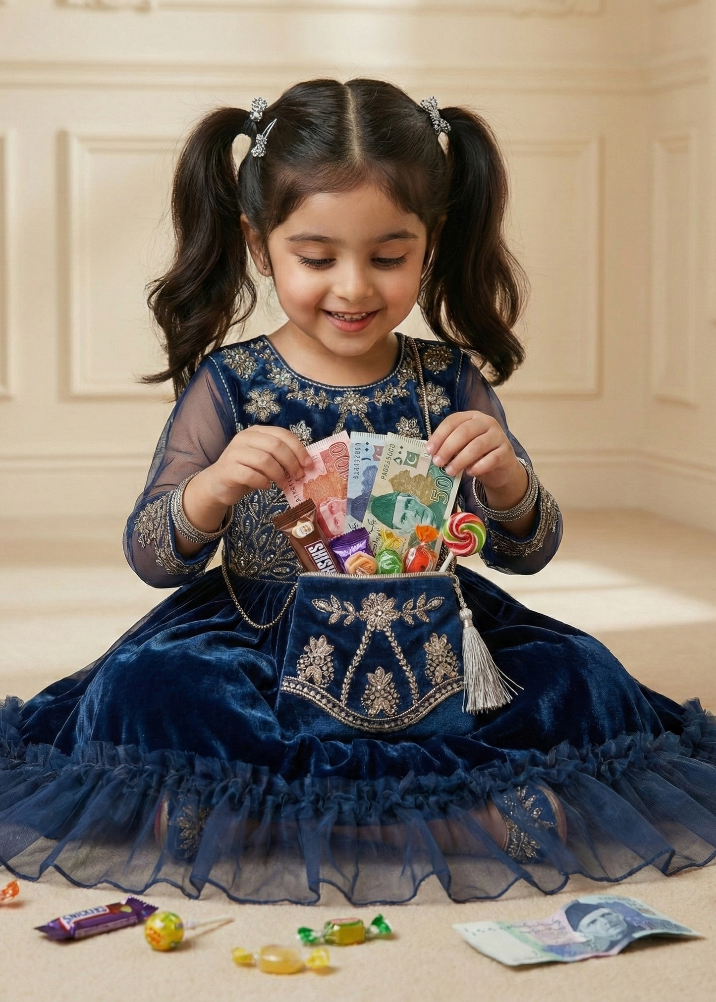 Luxury Frock with Purse