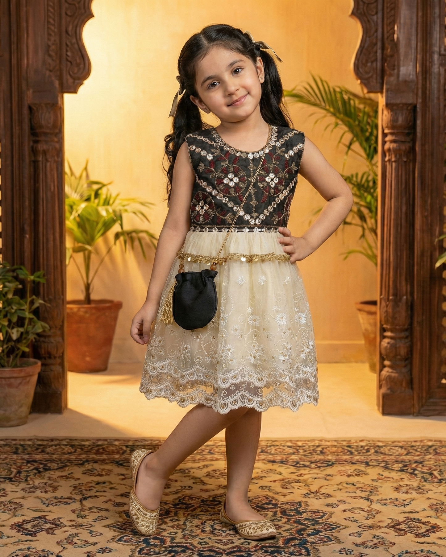 Mirror-Work Festive Frock