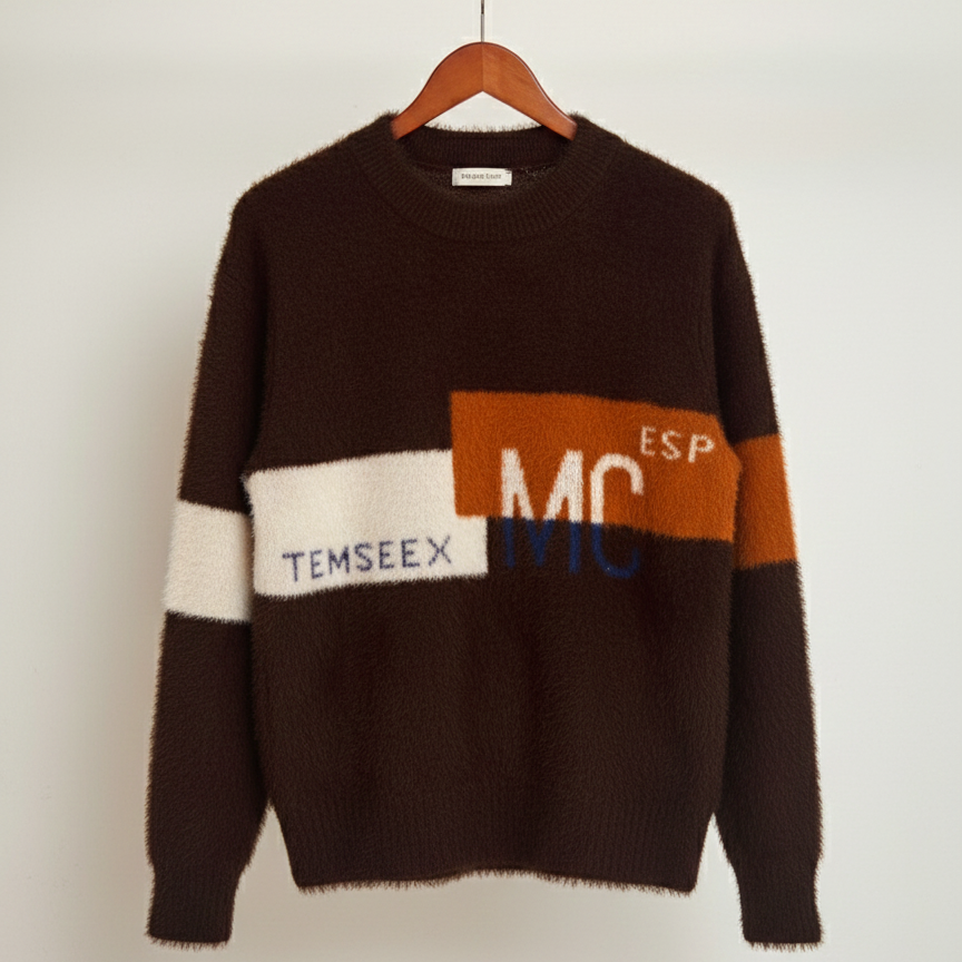 The Color Block Brushed Sweater