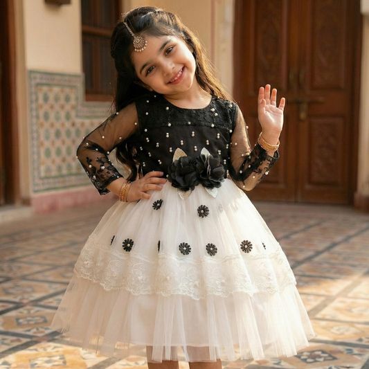 Blush Pink Floral Princess Frock