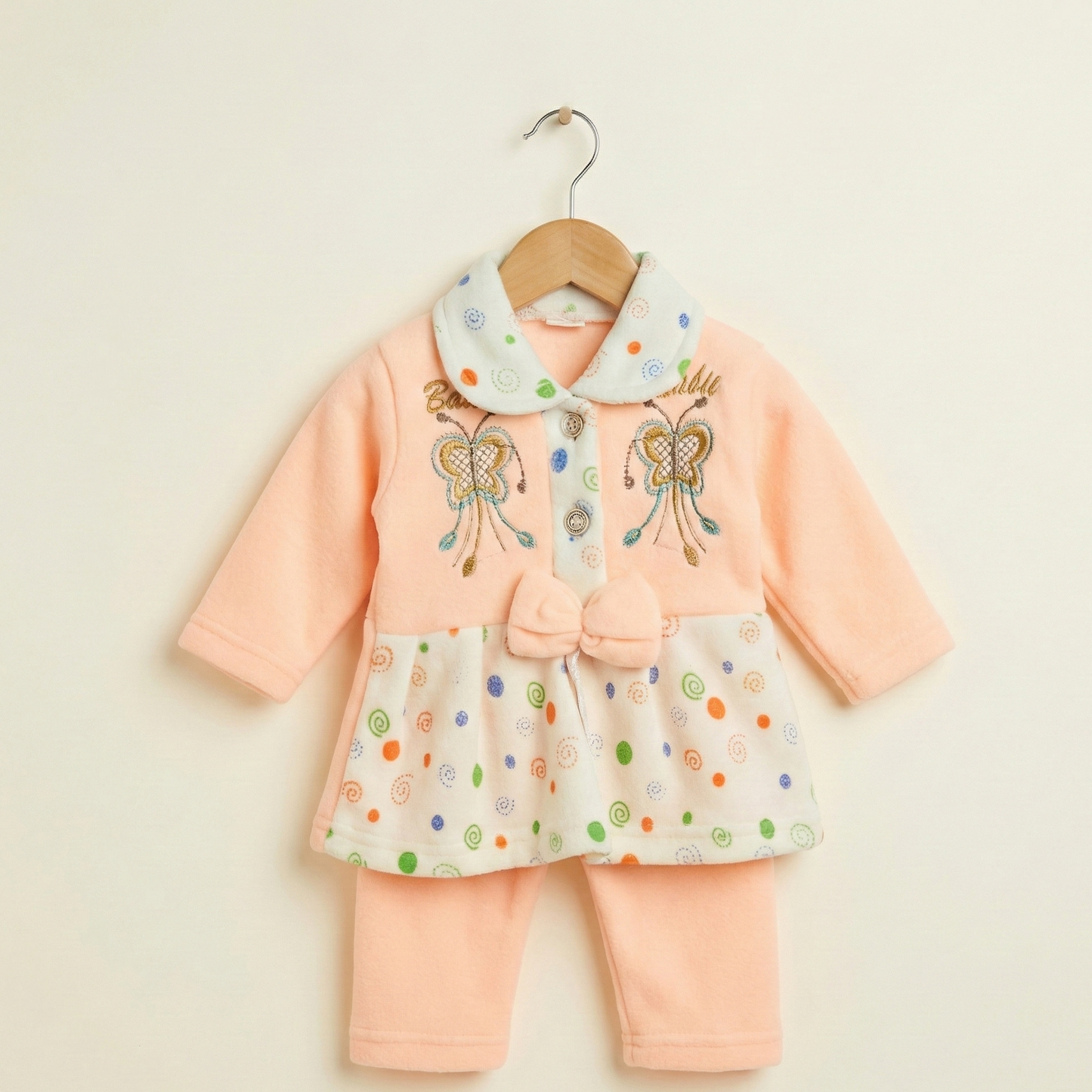 Blossom - Cozy Fleece Butterfly Frock Set
