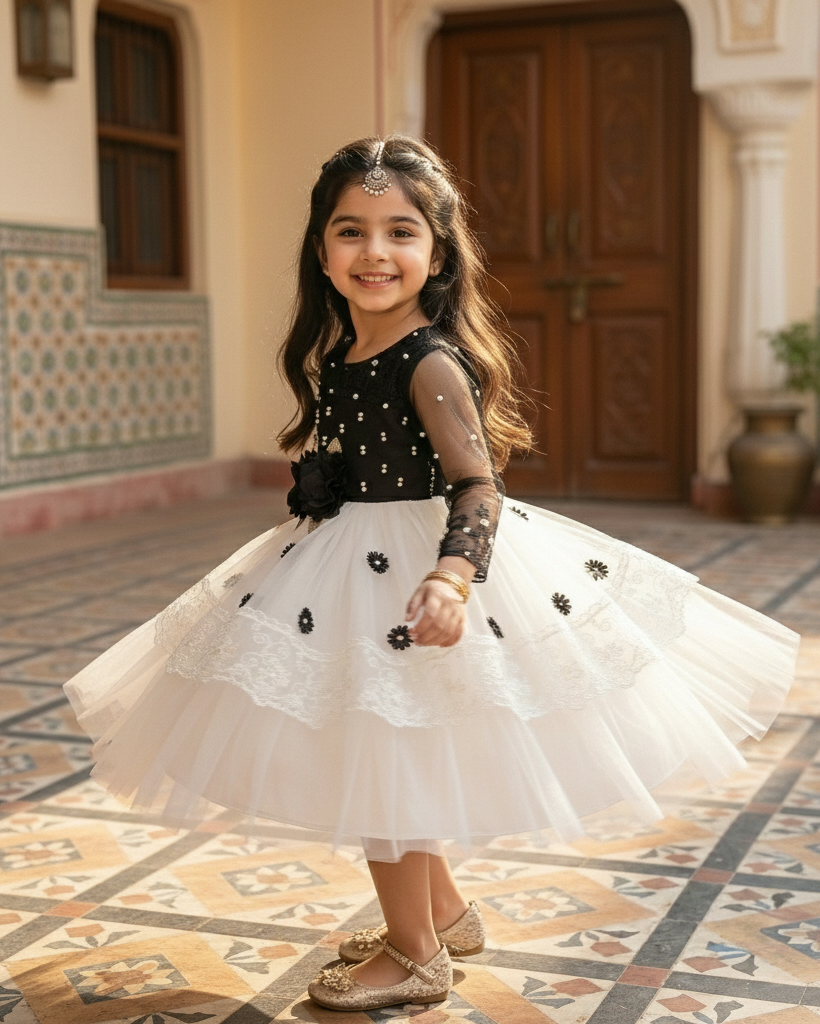 Blush Pink Floral Princess Frock