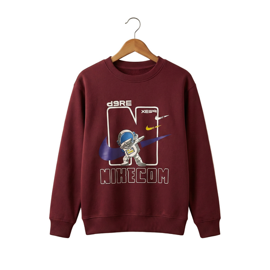 Maroon Space Explorer Astronaut Sweatshirt