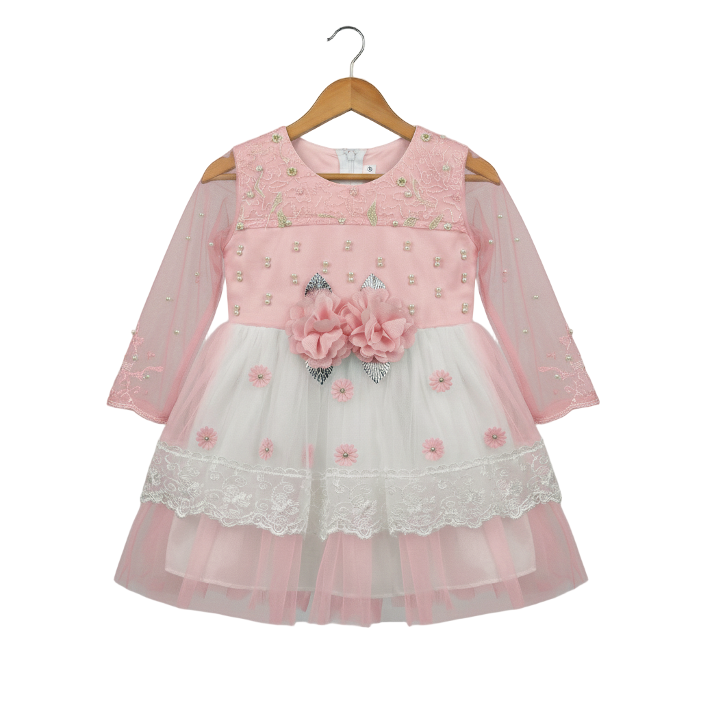 Blush Pink Floral Princess Frock