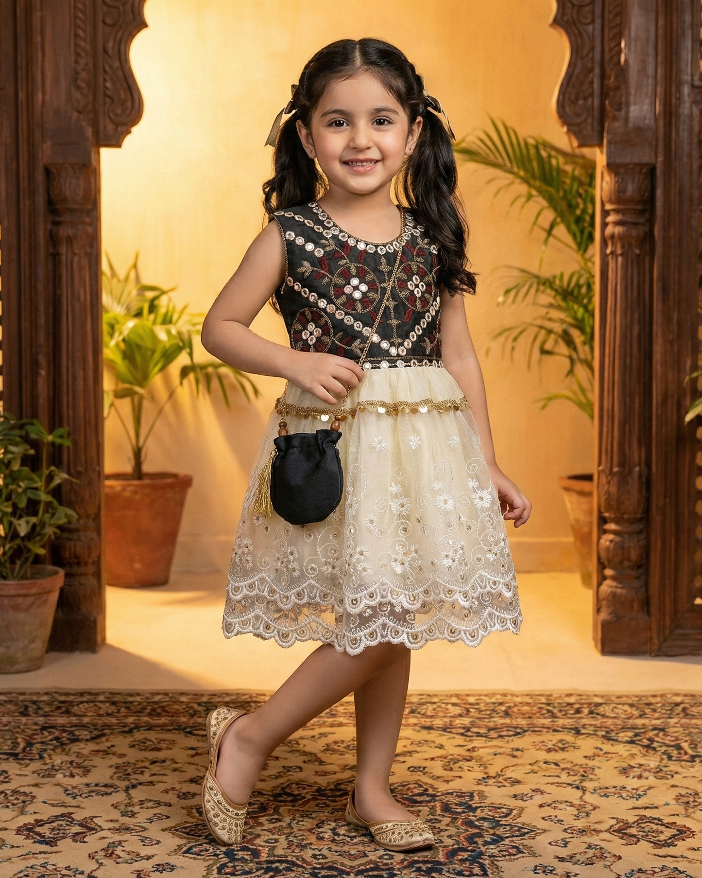 Mirror-Work Festive Frock