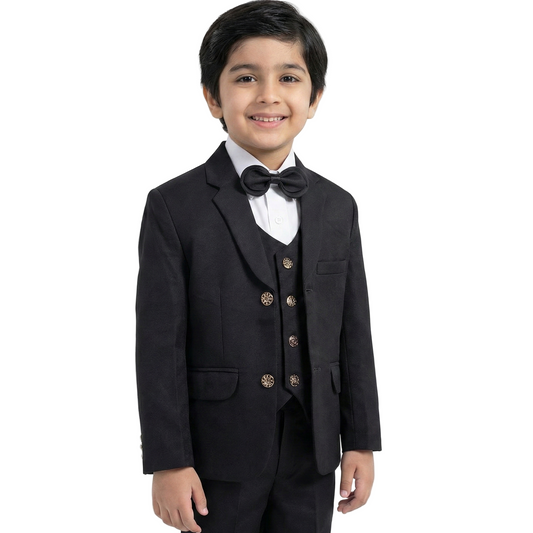 Classic Black 4-Piece Suit Set