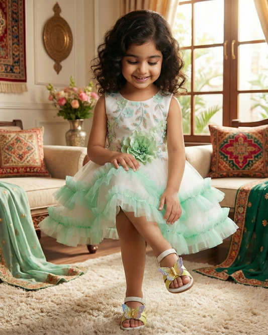 Party Dress with Butterfly Sandals