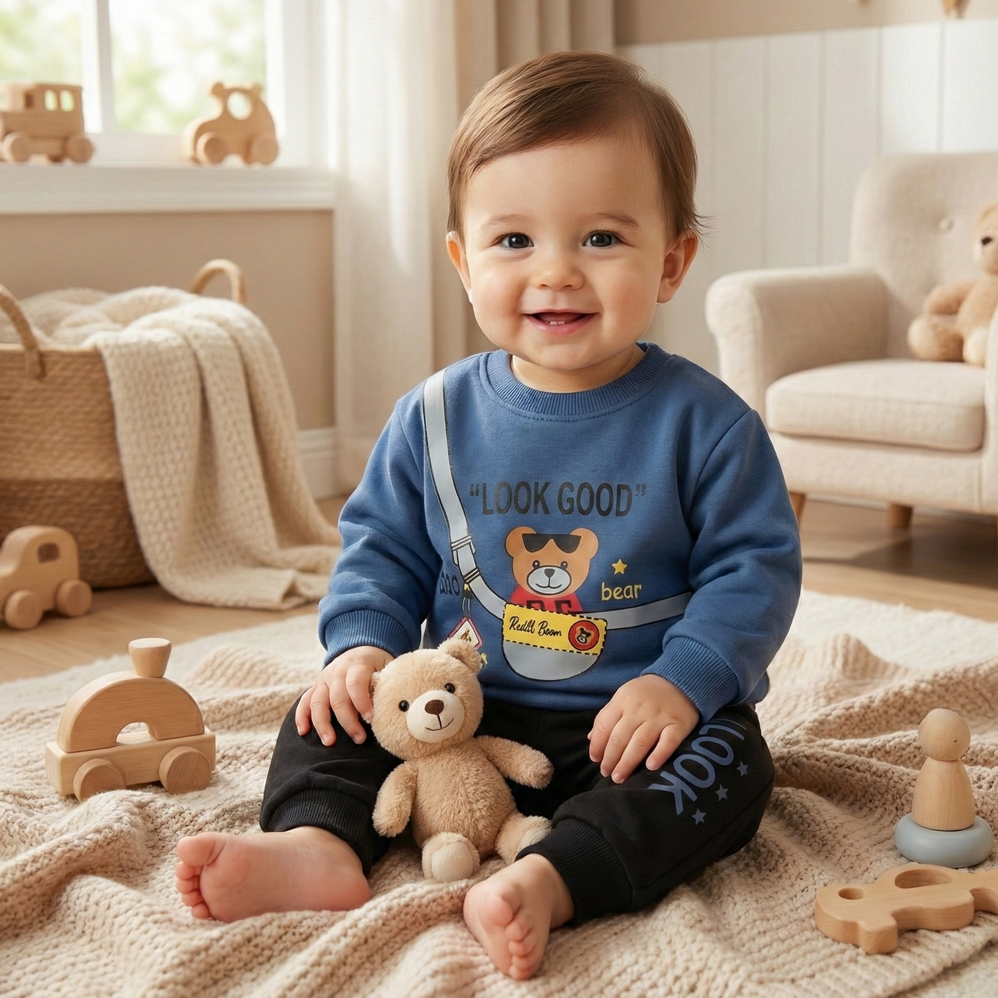 Happy "Look Good" Bear Outfit