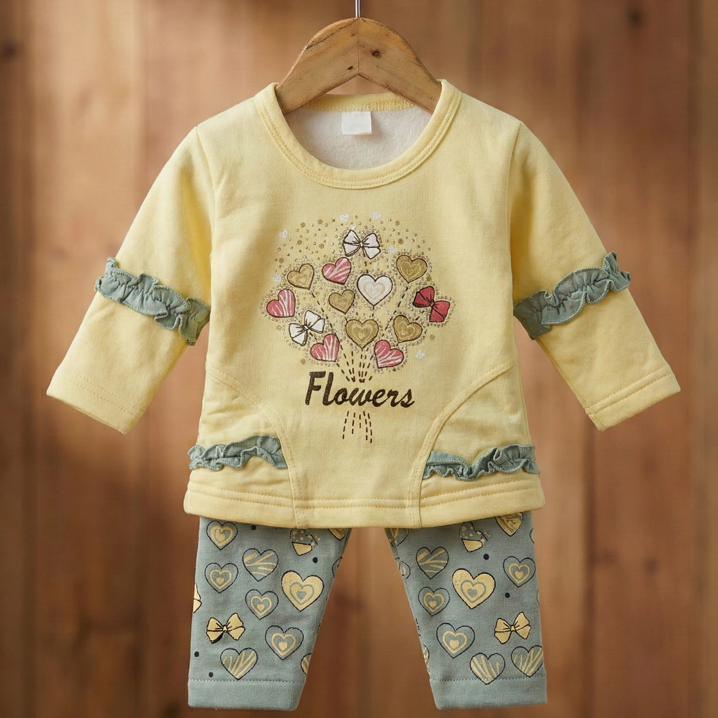 Flowers Heart Balloon Cozy Set