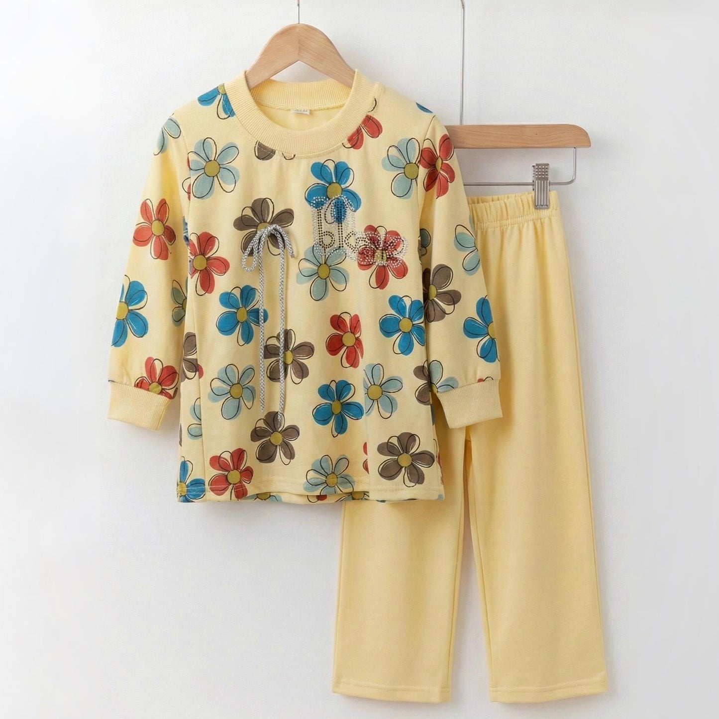 Kids Printed Flower Suit
