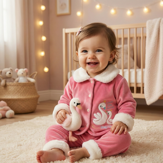 Swan Velvet Winter Suit