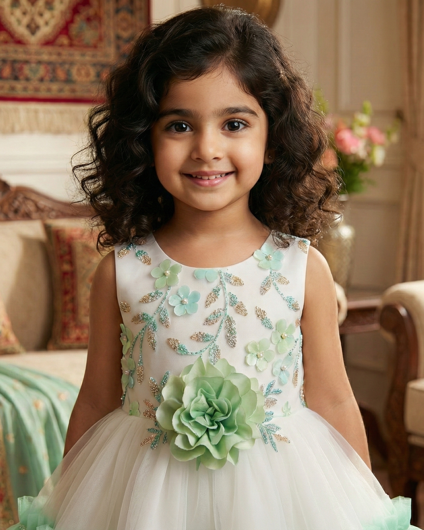 Party Dress with Butterfly Sandals