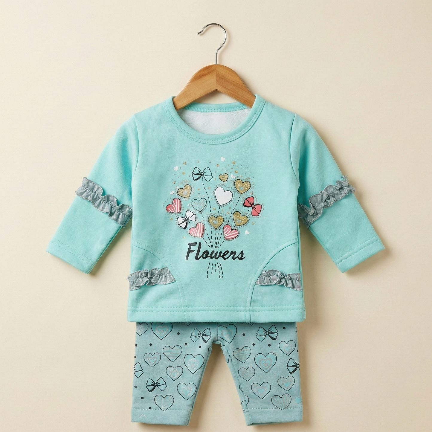 Flowers Heart Balloon Cozy Set