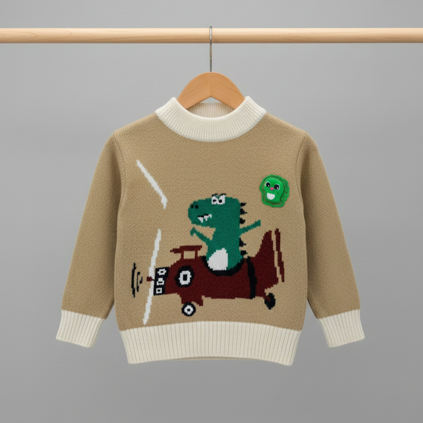 The Dino Pilot Kids' Sweater