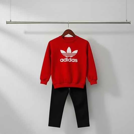Adidas Red & Black Tracksuit
