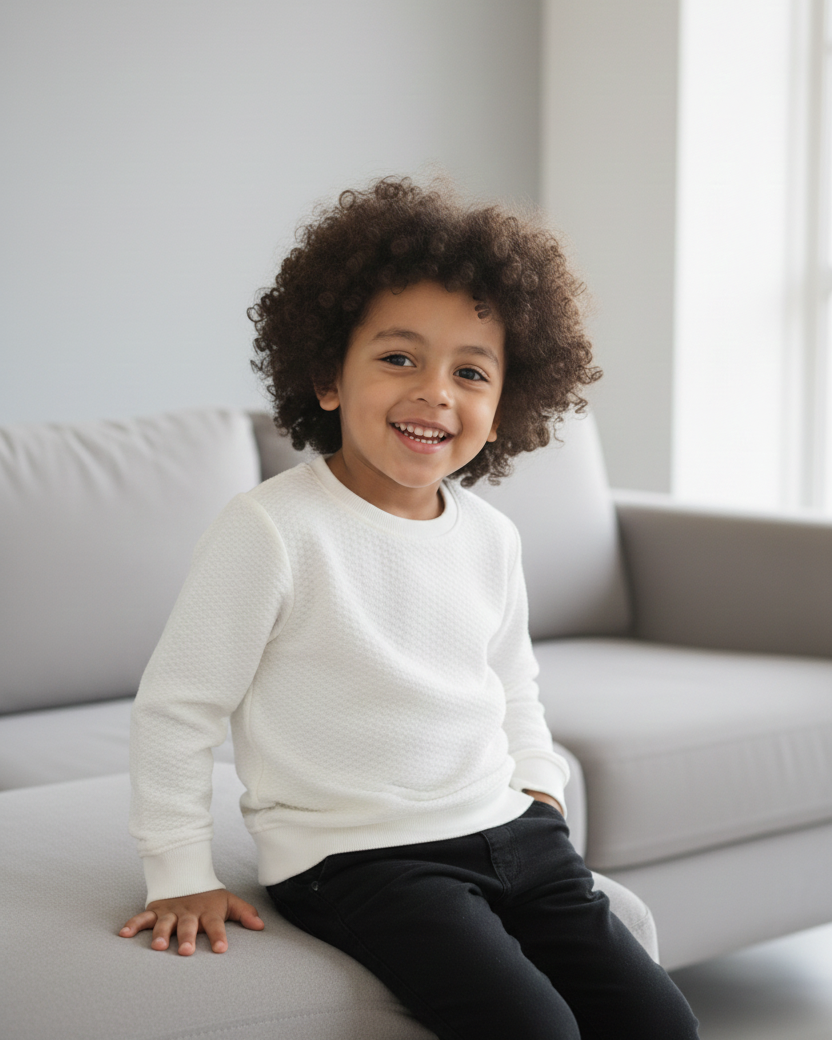 The Textured Crewneck Sweatshirt