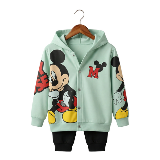Mickey Mouse Button-Down Hoodie Set