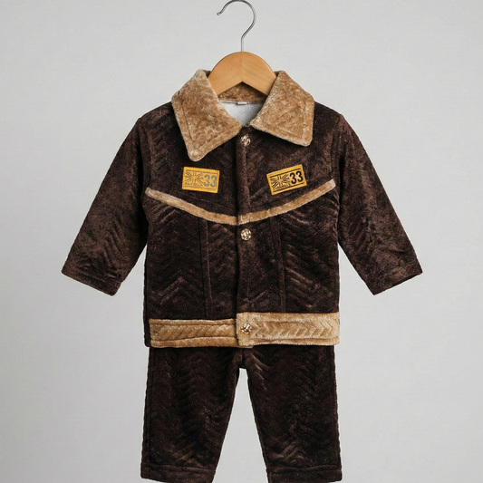 Espresso Warm Velvet Suit